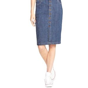 Hart Sz Small blue Denim Rayley Front Button Skirt